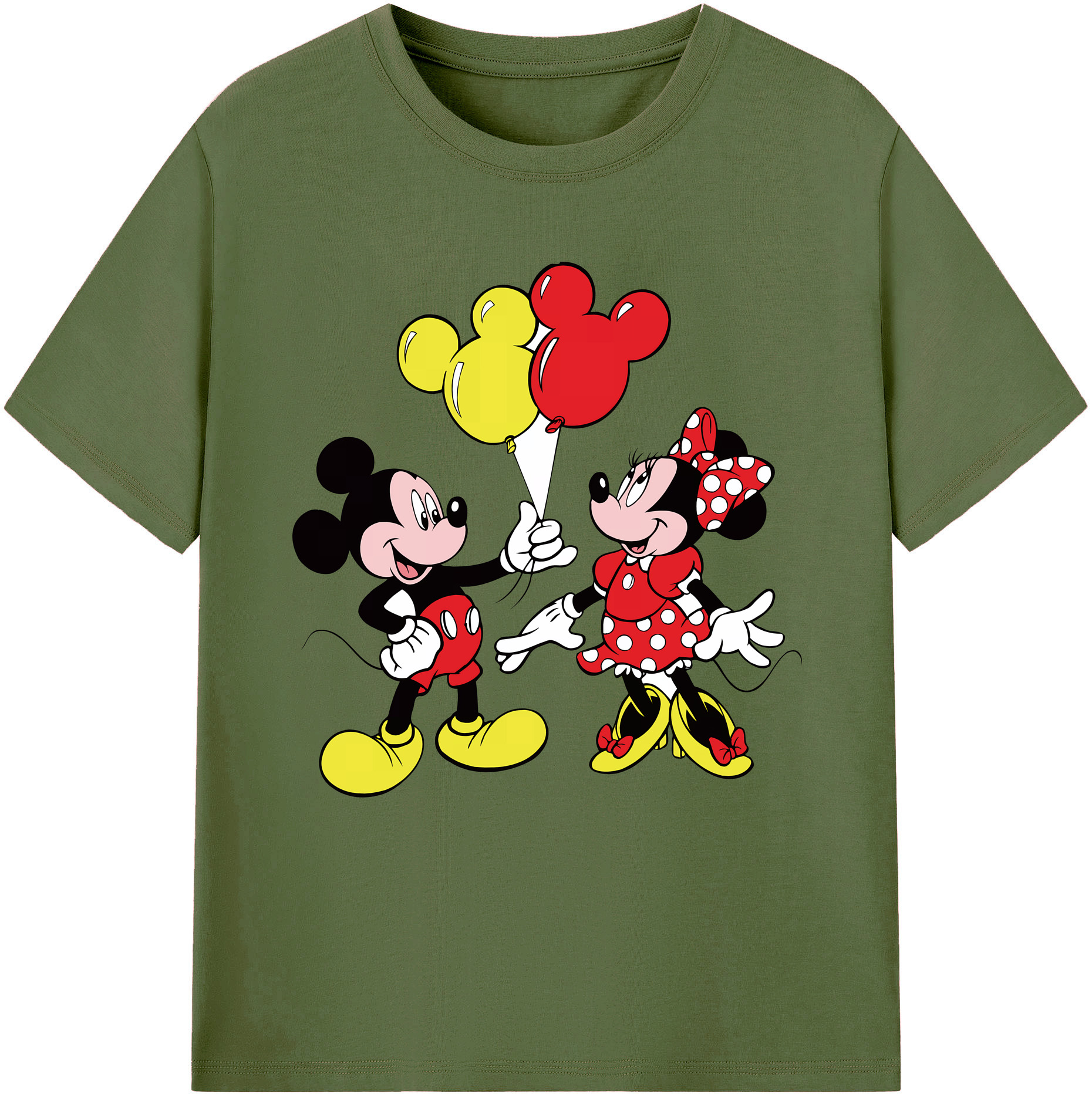 （画像用） ミッキーマウス Mickey Mouse 綿100％半袖Tシャツ（フロントプリント）